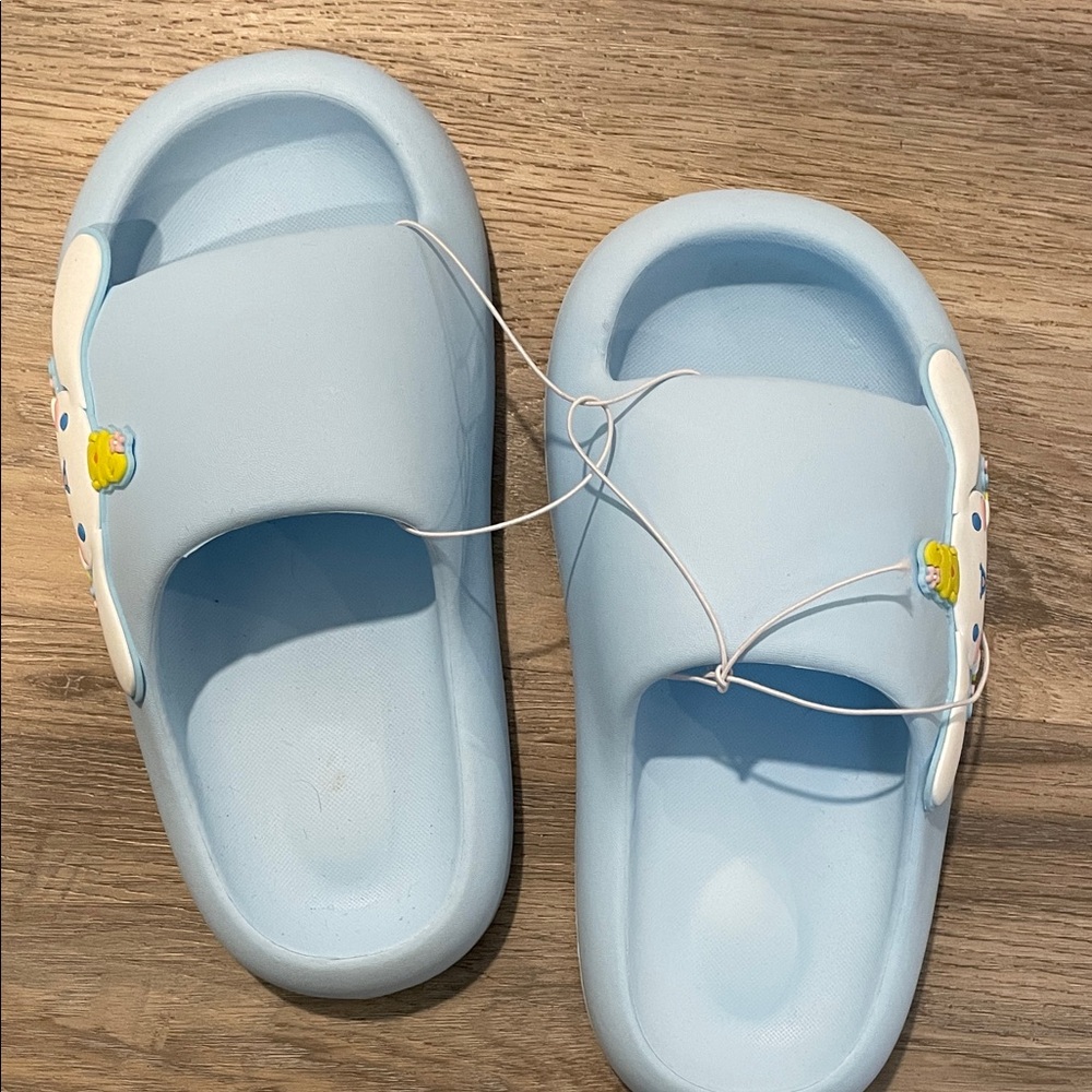 Light Blue Kids Slide Slippers
